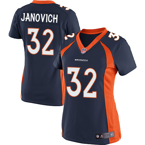 Women's Elite Andy Janovich Nike Jersey Navy Blue Alternate - #32 NFL Denver Broncos
